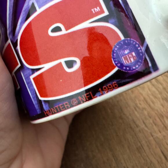 Kansas City‎ Chiefs NFL Vintage 1990s Ceramic Coffee Cup mug Standard Size - Picture 6 of 6